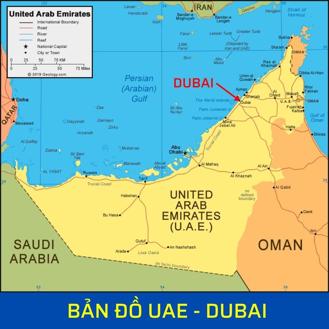 Bản đồ UAE Dubai Map