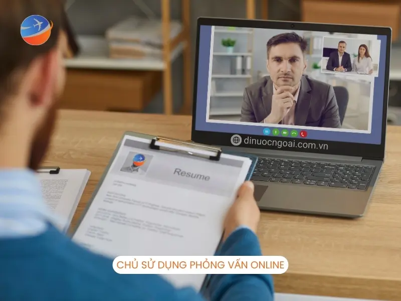 chủ sử dụng phỏng vấn ứng viên đi xuất khẩu lao động online