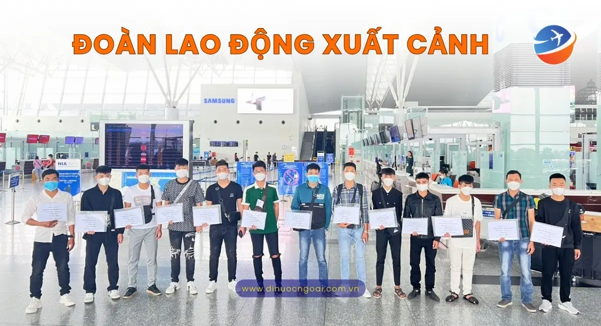 XKLĐ Nga uy tín lương cao bay nhanh phí rẻ 5 tiễn đoàn lao động xuất cảnh tại sân bay đi xklđ - công ty xklđ uy tín