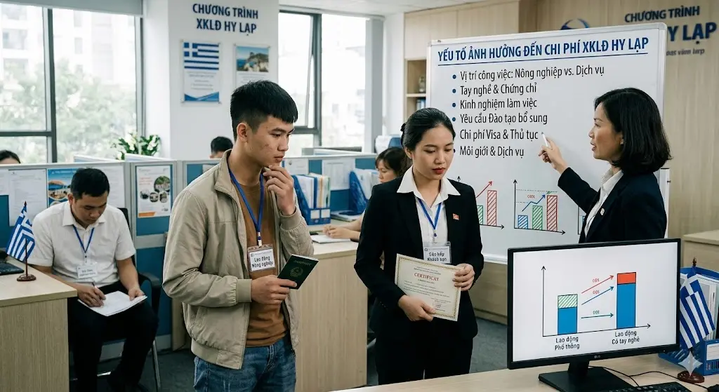 Chi phí đi xuất khẩu lao động Hy Lạp bao nhiêu? gồm những gì? cách tính ra sao? Vì sao chi phí xuất khẩu lao động Hy Lạp không thể giống nhau cho mọi người