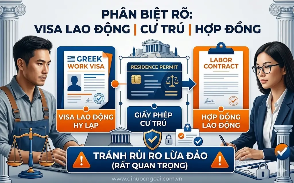 Visa lao động Hy Lạp, giấy phép cư trú và hợp đồng: hiểu sai 1 bước là rủi ro lớn