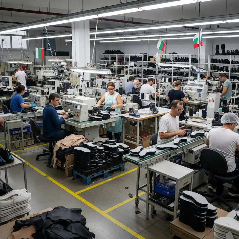 nhà máy xí nghiệp công nhân may giày dép làm việc tại bulgaria 1