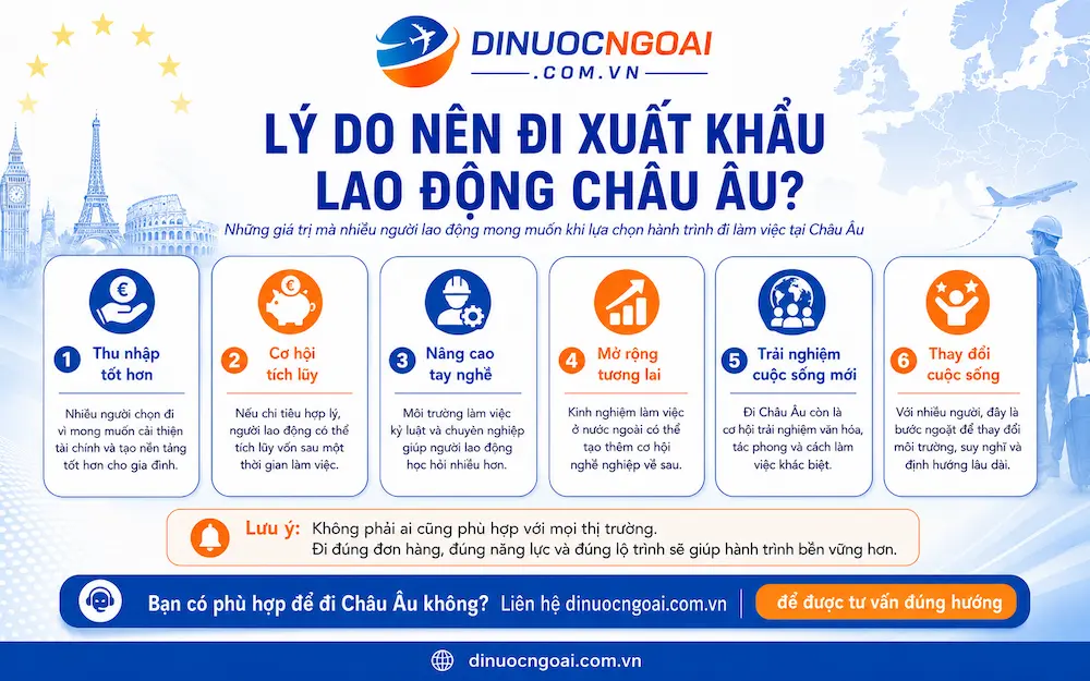Xuat khau lao dong chau au ly do - cong ty xkld chau au uy tin