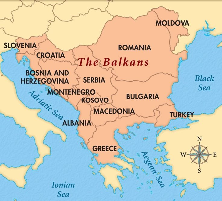 Xuất khẩu lao động Serbia từ A-Z: công việc, lương, điều kiện, chi phí và cách chọn công ty XKLĐ Serbia uy tín 2 bản đồ đất nước Serbia nằm trên bán đảo balkan thuộc châu âu