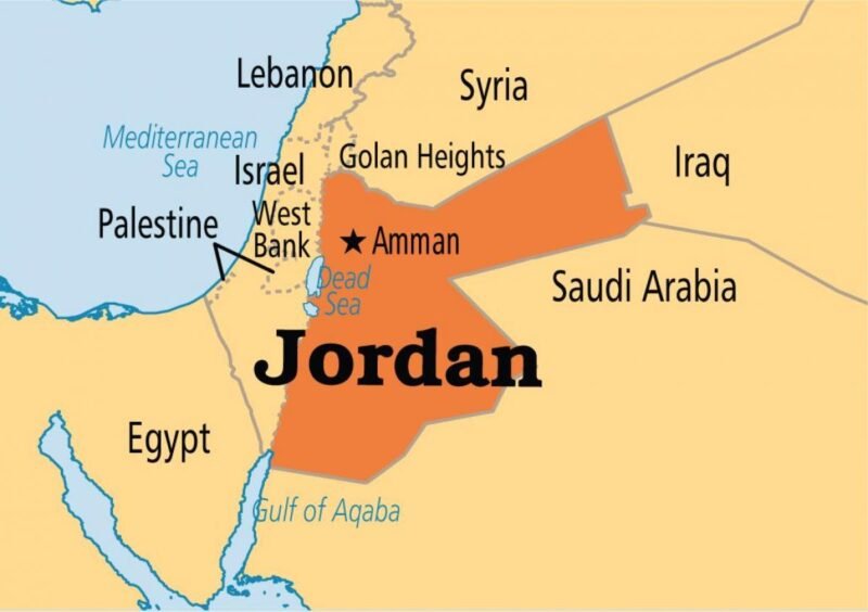 bản đồ jordan - xkld - xuat khau lao dong trung dong