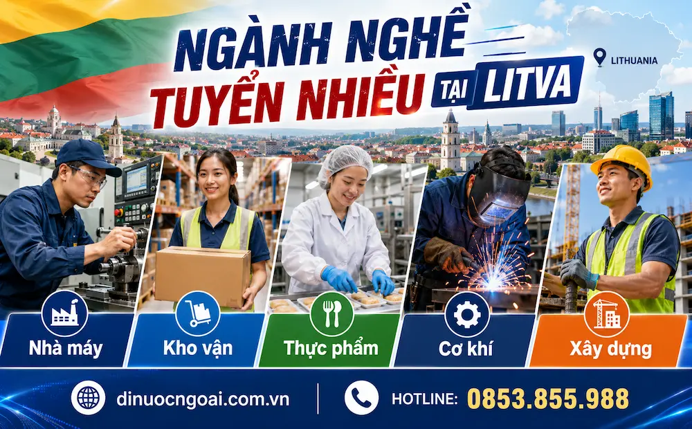nganh nghe tuyen nhieu lao dong tai litva - co hoi viec lam o litva - xkld litva uy tin