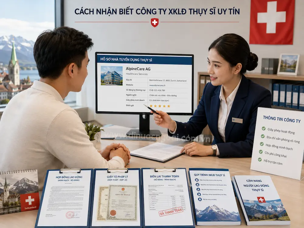 Xuất khẩu lao động Thụy Sĩ từ A-Z: công việc, lương, điều kiện, chi phí và cách chọn công ty XKLĐ Thụy Sĩ uy tín 23 Cách nhận biết công ty XKLĐ Thụy Sĩ uy tín