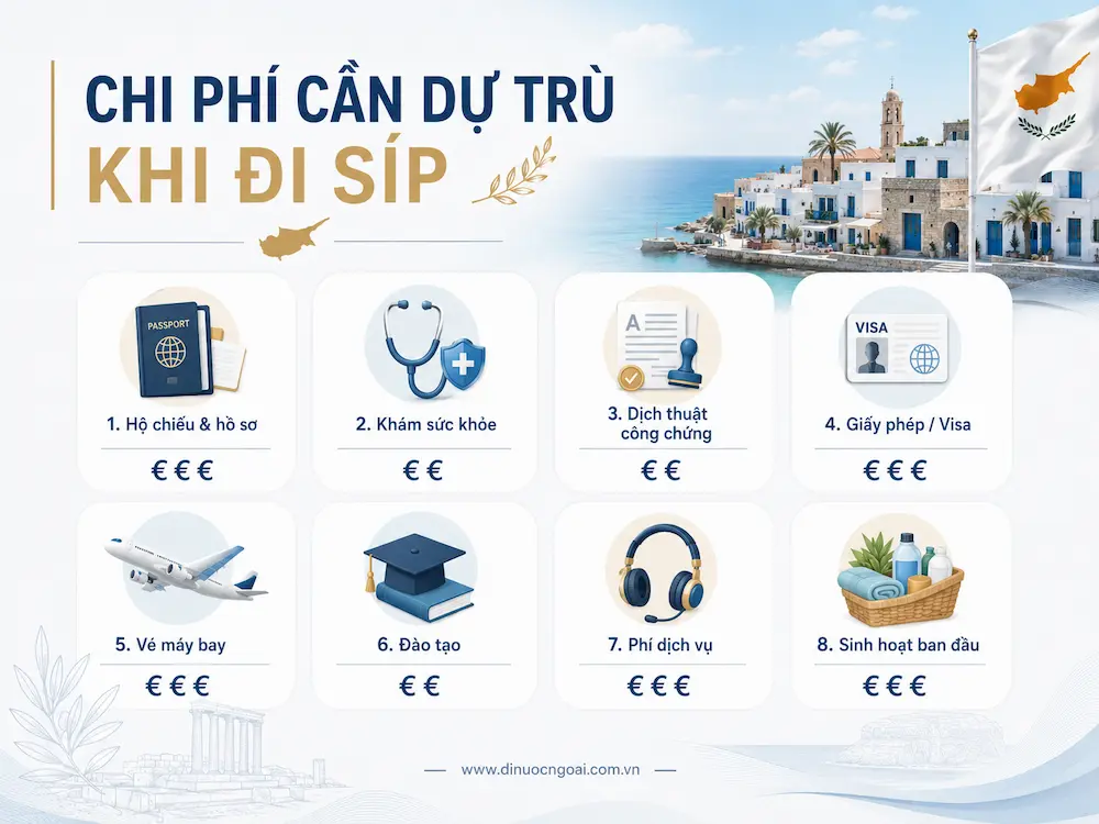 chi phi can du tru khi di lam viec tai dao sip