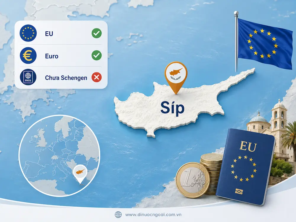 đất nước cộng hòa sip - nằm ở đầu - có thuộc eu schengen không