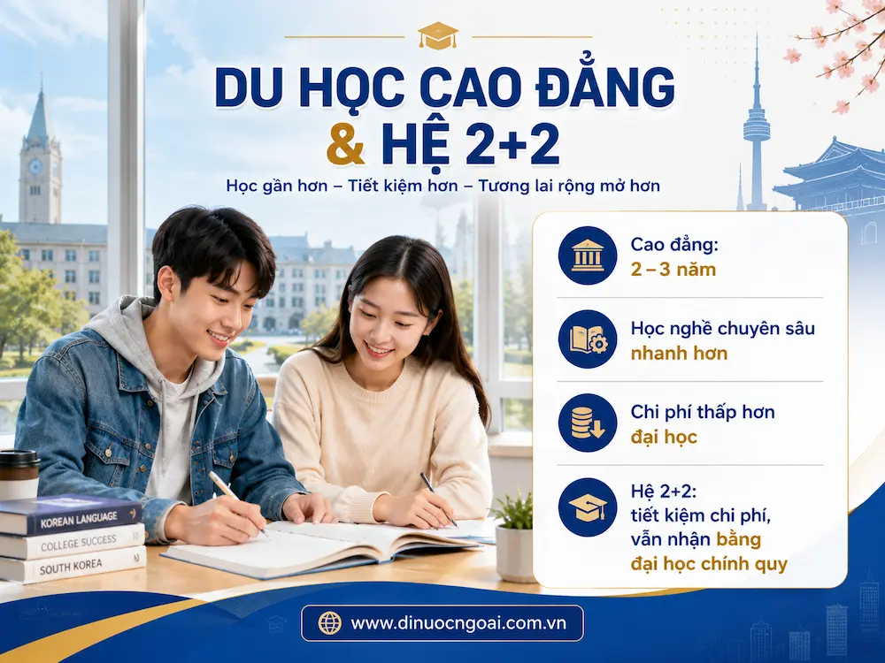 Du Học Hàn Quốc 2026: Cẩm Nang Toàn Diện Từ A-Z Cho Học Sinh & Phụ Huynh 3 du hoc han quoc he cao dang 2+2