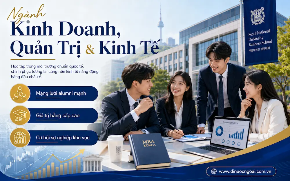 Du Học Hàn Quốc 2026: Cẩm Nang Toàn Diện Từ A-Z Cho Học Sinh & Phụ Huynh 12 du hoc han quoc nganh quan tri kinh doanh va kinh doanh quoc te
