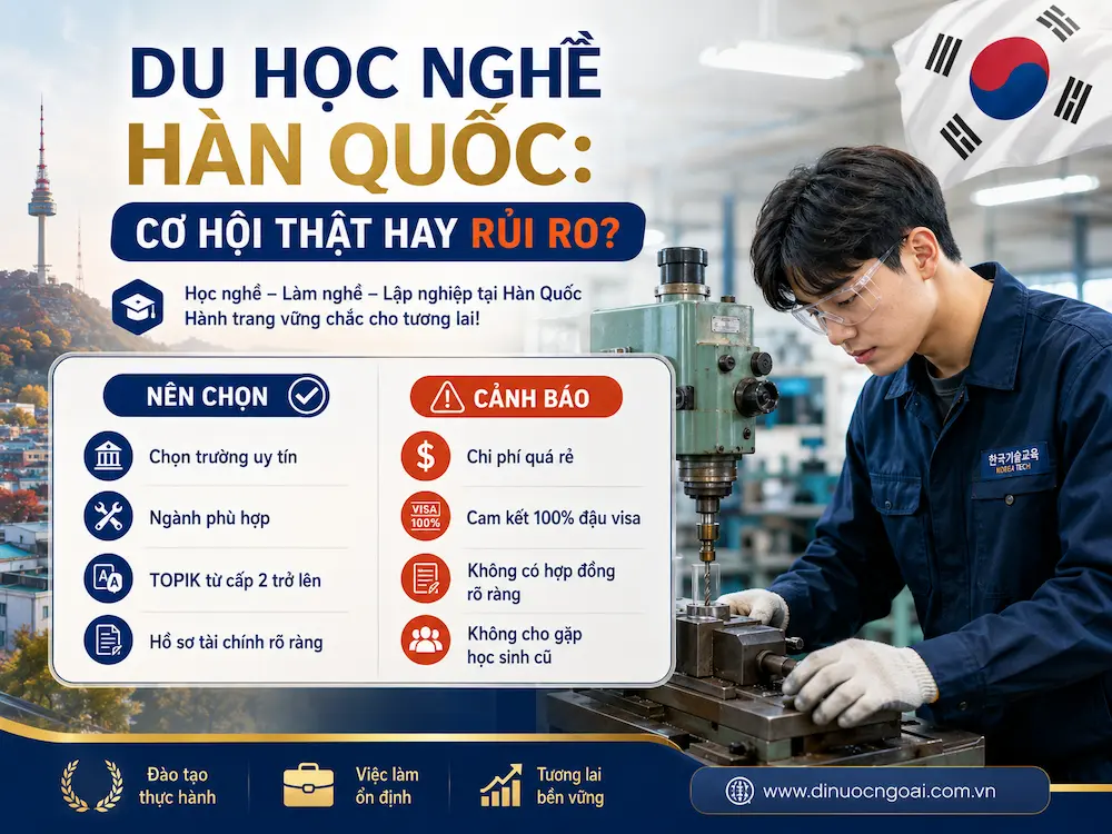 Du Học Hàn Quốc 2026: Cẩm Nang Toàn Diện Từ A-Z Cho Học Sinh & Phụ Huynh 6 du hoc nghe han quoc co hoi hay rui ro