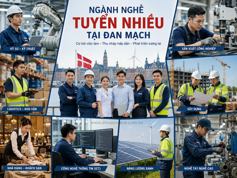 ngành nghề tuyển nhiều tại Đan mạch