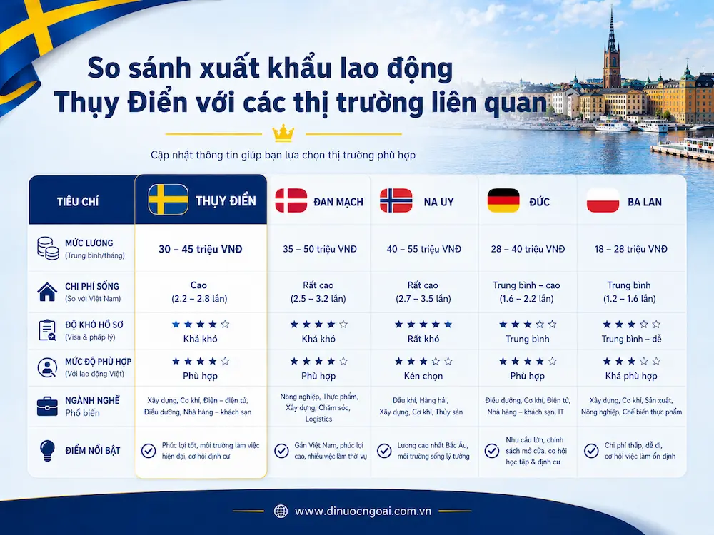 so sanh thi truong XKLD thuy dien va cac nuoc chau au lien quan