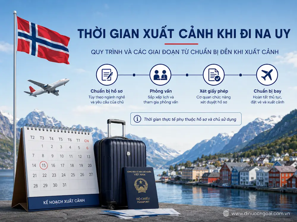 thoi gian xuat canh khi di XKLD na uy