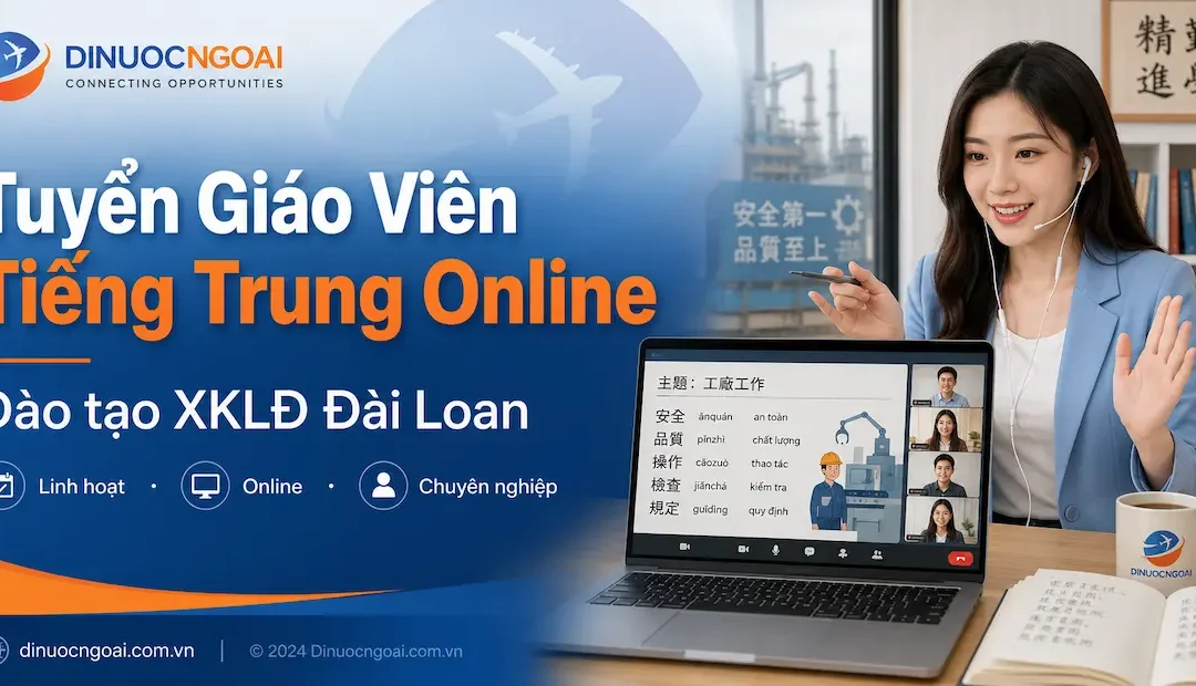 Tuyển Dụng Giáo Viên Tiếng Trung Online Đào Tạo XKLĐ Đài Loan