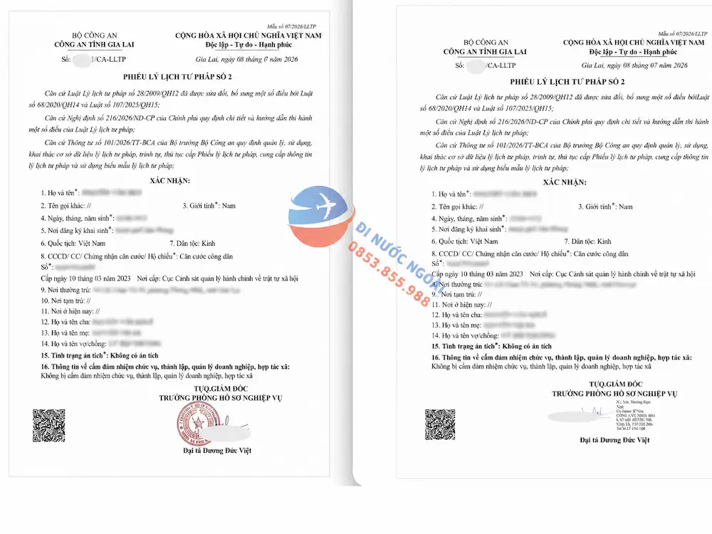 Lý Lịch Tư Pháp Là Gì? Cập Nhật Quy Định Cấp Bản Giấy Mới Nhất 2026 3 bản mẫu lý lịch tư pháp điện tử